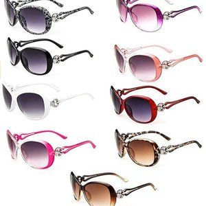 ACECOR WOMENS FASHION OVAL SHAPED UV400 SUNGLASSES
